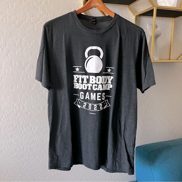 District gray 2022 FBBC Fit Body Bootcamp Games tee shirt unisex size large L - Picture 1 of 7